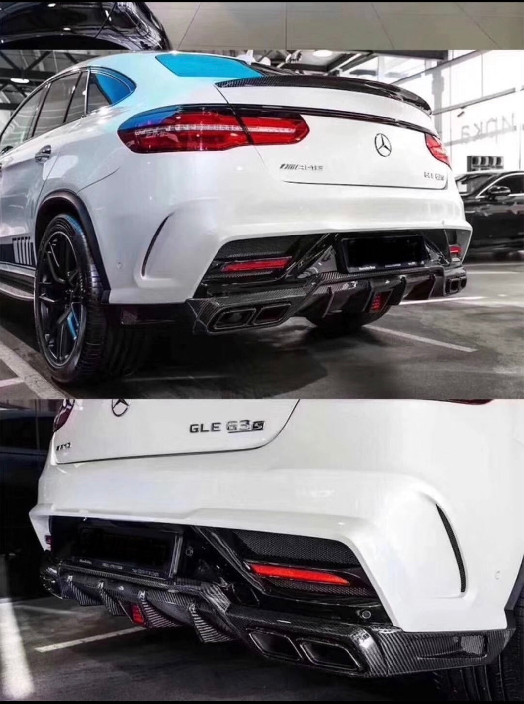 GLE63 Coupe Brabus Style Carbon Fibre Diffuser